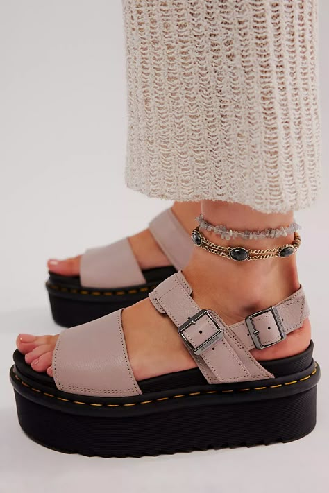 Dr. Martens Voss Quad Sandals | Free People Chunky Sandals Outfit, Dr Martens Voss, Dr Martens Style, Martens Style, Sandals Outfit, Sandals Platform, Chunky Sandals, Shoe Inspo, Swag Shoes