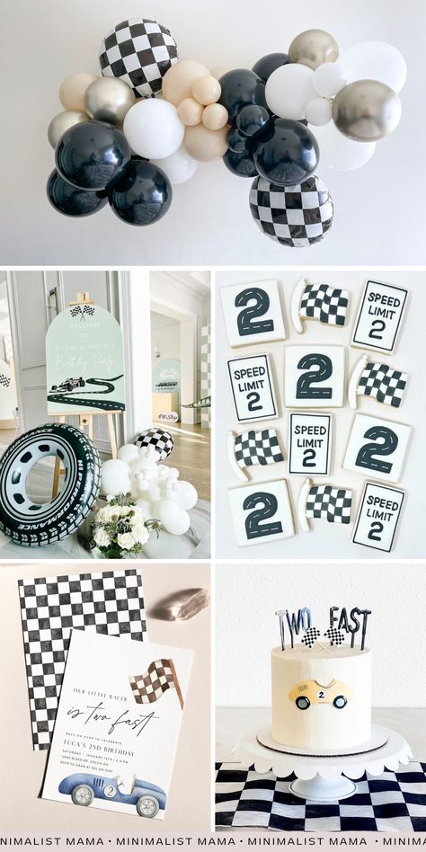 2md Birthday Themes, Car Two Year Old Party, Two Themes Birthday Party, 2nd Birthday 2 Fast, Kids 2nd Birthday Party Ideas, Boy Two Birthday Theme, Birthday Boy 2nd Party Themes, Boys 2 Year Birthday Theme, 2 Fast 2 Furious Birthday Party Ideas