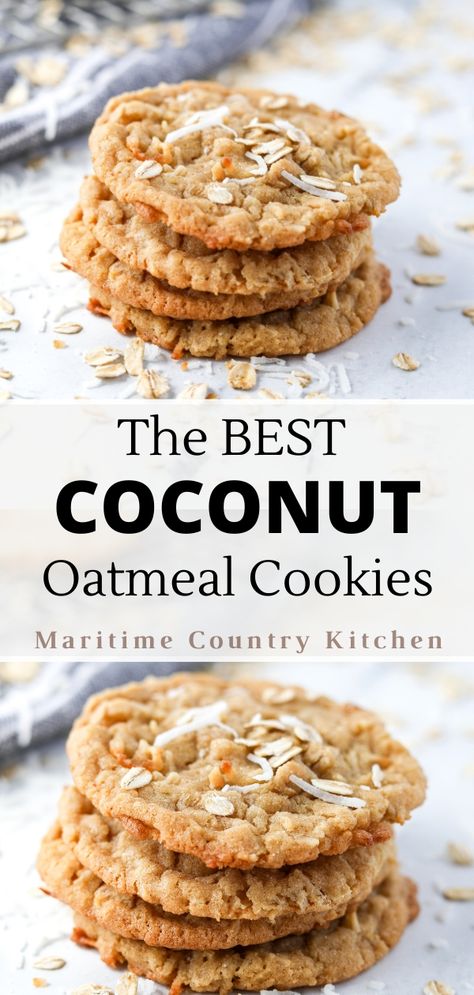 Coconut Raisin Cookies, Coconut Almond Oatmeal Cookies, Oatmeal Coconut Pecan Cookies, Oatmeal Coconut Cookies Chewy, Coconut Cookies Easy, Oatmeal Cookies With Coconut, Coconut Oatmeal Cookies, Season Recipes, Coconut Cookies Recipes