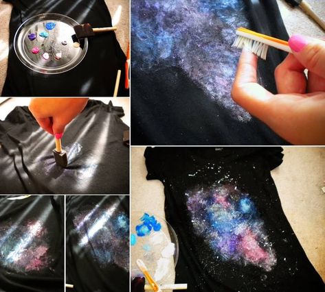 How To Make Your Own Galaxy Shirt diy craft crafts diy crafts diy clothes kids crafts craft fashion craft shirt teen crafts art crafts Diy Fashion Trends, Diy Galaxy, Galaxy Shirt, Diy Tumblr, Washi Tape Crafts, Galaxy T Shirt, Diy Clothes Videos, Diy Clothes And Shoes, Tshirt Crafts