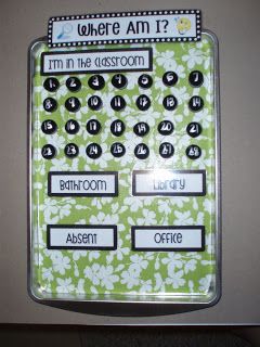 Where Am I? magnetic board Cottage Classroom, Bathroom Sign Out, Teacher Supplies List, Preschool Classroom Themes, Classroom Door Signs, Fourth Grade Resources, Classroom Charts, Teaching Game, Second Grade Classroom