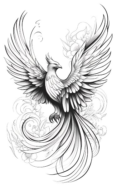 Ideas tattoo for woman Tattoo Line Drawing, Tato Phoenix, Phoenix Drawing, Phoenix Tattoo Feminine, Phoenix Bird Tattoos, Phoenix Artwork, Phoenix Tattoos, Tattoo Line, Phoenix Tattoo Design