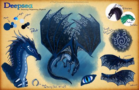 Deepsea Reference Sheet by xTheDragonRebornx on DeviantArt Dragon Names, Fire Drawing, Got Dragons, Wings Of Fire Dragons, Fire Book, Clay Dragon, Reference Sheet, Dragon Wings, Wings Of Fire