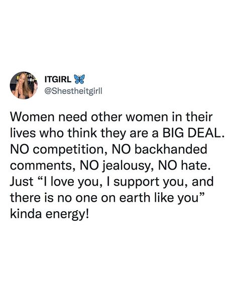 Women Empower Other Women, Women In Competition Quotes, Women Who Dont Support Other Women, Backhanded Comments Quotes, Women Need Other Women Quotes, No Competition Quotes Woman, Backhanded Comments, Female Friend Quotes, Feminist Tweets