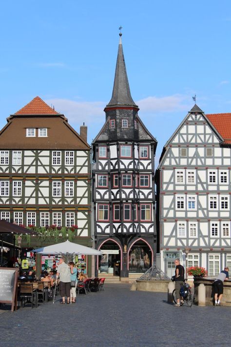 Fritzlar, Nordhessen, Germany Funky Houses, Castle Village, Architecture Styles, German Houses, Planet Coaster, Industrial District, Medieval Houses, European Architecture, Travel Wishlist