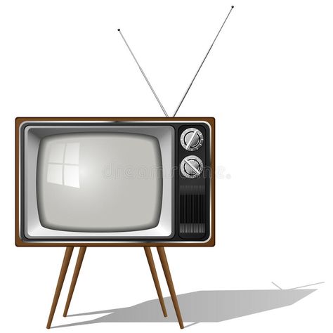 Outdated TV-set. Vector illustration of old-fashioned four legged TV set isolate , #SPONSORED, #Vector, #illustration, #set, #Outdated, #TV #ad Tv Clipart, Tv Vintage, Radio Vintage, Vintage Television, Television Set, Tv Sets, Vintage Tv, Box Tv, Retro Tv