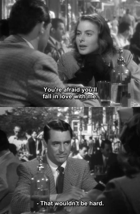 pinterest | kaylaxgrace Noir Quotes, Notorious 1946, Hitchcock Movies, Classic Movie Quotes, Old Movie, Period Movies, Ingrid Bergman, Cary Grant, Movie Lines