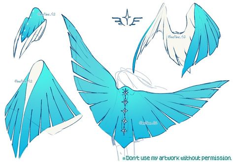 Flowing Cloak Drawing Reference, Fantasy Wings Drawing, Avian Character Outfits, How To Draw Capes, Sky Cotl Pose Reference, Sky Cotl Drawing Base, Flowing Cape Drawing Reference, Clothes For Winged Characters, Wing Character Design