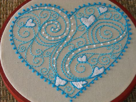 embroidered heart Embroidery Hearts, Embroidered Heart, 자수 디자인, Embroidery Hoop Art, Embroidery Inspiration, Ribbon Embroidery, Hoop Art, Embroidery And Stitching, Crazy Quilts