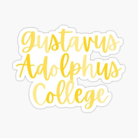 Gustavus Adolphus College, College Stickers, Emma Thompson, Glossier Stickers, Transparent Stickers, For Sale