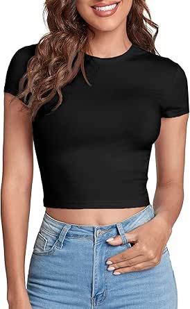 Satin Joggers, Scoop Neck Crop Top, Slim Fit Crop Top, T Shirt Crop Top, Plus Size Brands, Slim Fit Shorts, Womens Basic, Plus Size Blouses, Crop Tee