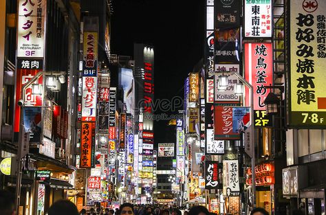 Japan, Tokyo, Shinjuku, street, night view, night, neon sign, downtown Japan, Tokyo, Shinjuku, street, night view, night, neon sign, downtown#Lovepik#photo Downtown Japan, Tokyo Shinjuku, Tokyo Streets, Shinjuku Tokyo, Street Image, Tokyo Night, Digital Media Marketing, Tokyo Tower, Night View