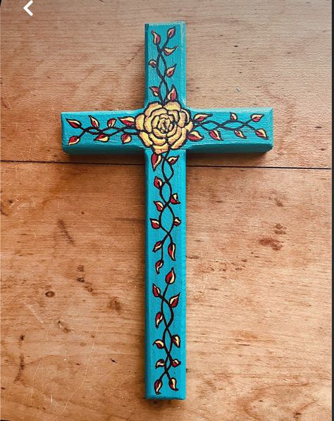 Painted Wooden Crosses, L Hand, Cross Hands, Wooden Crosses, Acrylic Paint Pens, Paint Acrylic, Wood Cross, Sell My Art, Crosses Decor