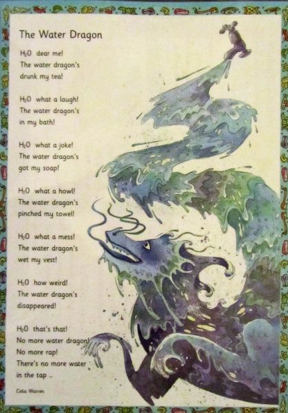 WATER DRAGON POEM POSTER CW Big Sister Poem, Dragon Poems, National Poetry Day, Poem Poster, Poetry Day, Sister Poems, Water Dragon, Make You Cry, Mini Bottles