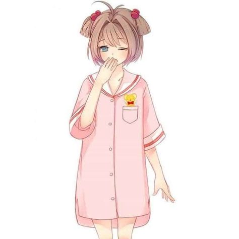 Anime Outfits Female, Female Pajamas, Cute Sakura, Oc Bnha, Anime References, Pajama Outfit, Outfits Female, Sakura Kinomoto, Geek Girl