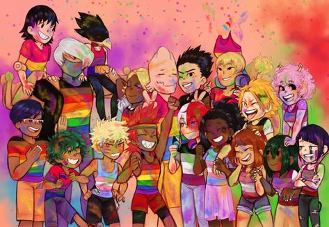 Mha Pride, Bakusquad Fanart Cute, Todoroki X Deku, Bisexual Wallpaper Iphone Aesthetic, Lgbtq Funny, Urban Ninja, Garter Belts, Characters Inspiration Drawing, Lgbt Art