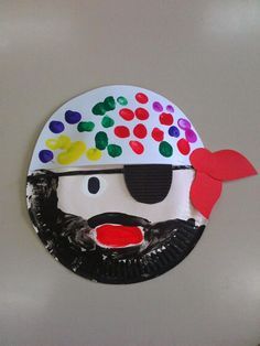 Paper Plate Pirate, Paper Plate Art, Pirate Activities, Pirate Crafts, Pirate Art, Children's Activities, Pirate Day, Paper Plate Crafts, Daycare Crafts