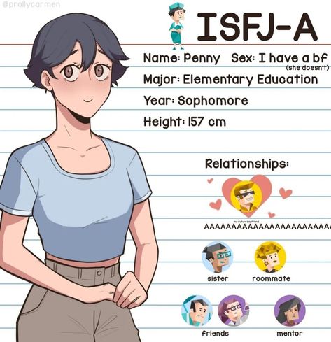 @prollycarmen on IG Isfj X Entp, Isfj X Infp, Entp X Isfj, Mbti Family, Mbti Charts, Isfj Personality, Mbti Memes, Mbti Relationships, Myers Briggs Personality Types