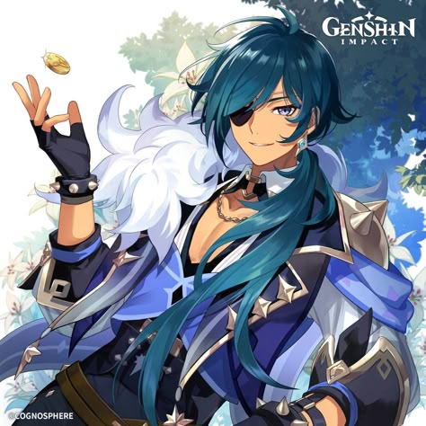 Happy Birthday Kaeya - genshin impact Genshin Birthday Art, Genshin Birthday, Genshin Impact Kaeya, Genshin Official, Kaeya Genshin Impact, Bd Art, Genshin Men, Elemental Powers, Birthday Illustration