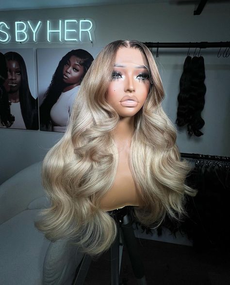 613 Wig Hairstyles For Black Women, 5x5 Lace Closure Wig, Ombre Brown, Blonde Hair Looks, Dope Hairstyles, Body Wave Wig, Lace Closure Wig, Front Lace Wigs Human Hair, Hair Collection