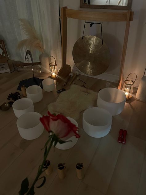 Sound Therapy Aesthetic, Sound Bath Aesthetic, Bath With Flowers, Sacral Energy, Herbal Business, Bath Aesthetic, Healing Room, Sound Bath, Healing Space