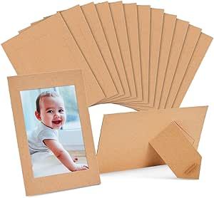 Juvale 50 Pack Kraft Paper Picture Frames 4x6, Cardboard Photo Easels for DIY Projects, Crafts Cardboard Picture Frames, Cardboard Photo Frame, Paper Picture Frames, Paper Picture, Photo Stand, Display Family Photos, Diy Picture Frames, Picture Frame Shop, Paper Photo