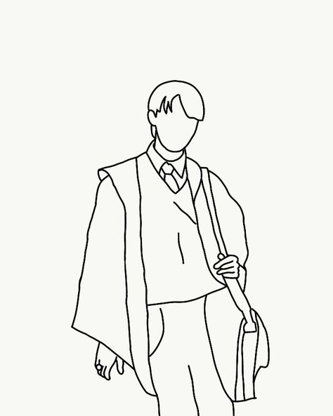 Draco Malfoy Painting Easy, Draco Malfoy Drawings Easy, Draco Malfoy Coloring Pages, Slytherin Drawing Easy, How To Draw Draco Malfoy, Draco Malfoy Sketch, Draco Drawing, Draco Malfoy Drawing, Harry Potter Lines