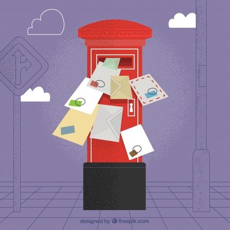 Post Box Illustration, Retro Mailbox, Red Mailbox, Vintage Mailbox, Graphic Icons, Office Mural, Box Icon, Envelope Lettering, Design Box