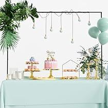 Over The Table Rod, Table Arch, Tailgate Ideas, Graduation Party Desserts, Birthday Party Halloween, Halloween Christmas Decorations, Garden Candles, Gold Table, Plant Supports