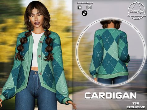 The Sims Resource - SET 411 - Cardigan and Top Ts4 Cardigan Cc, Ts4 Cardigan, Sims 4 Cardigan Accessory, Cardigan Sims 4 Cc, Sims 4 Cardigan Cc, Sims 4 Cc Cardigan, Sims 4 Cardigan, Asian Sims, Sims 4 Cheats