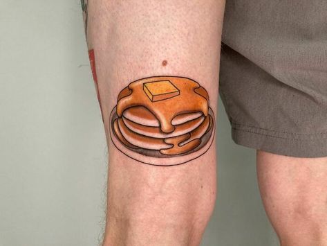 Pancake Tattoo, Metamorphosis Tattoo, Legacy Tattoo, Traditonal Tattoo, Food Tattoo, Sweet Pancakes, Most Important Things In Life, Loyalty Tattoo, Anatomy Tattoo