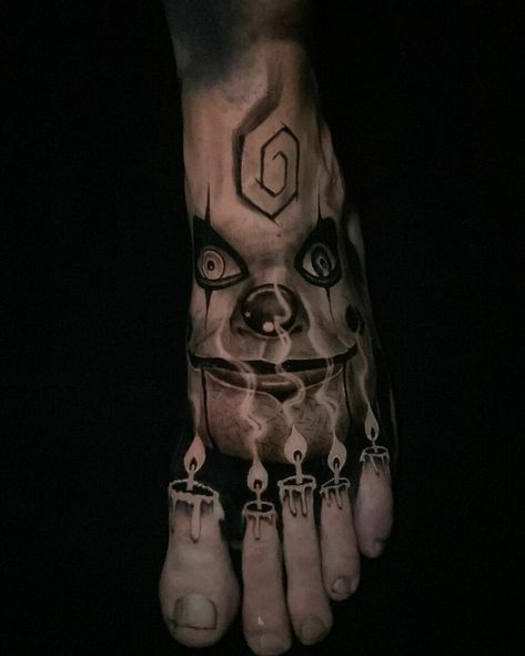 Dead Silence And The Doll Finger Candle Tattoo, Candle Finger Tattoo, Candles Tattoo, Eclipse Tattoo, Hot Rod Tattoo, Tattoo On Foot, Realistic Tattoo Ideas, Greek God Tattoo, Roman Tattoo