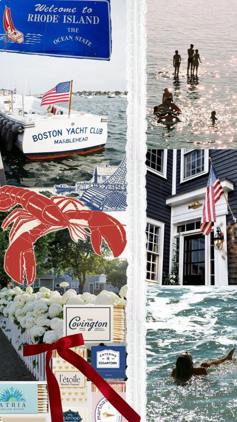 July Bujo Theme, Apartment Bedroom Aesthetic, England Wallpaper, Phone Collage, East Coast Aesthetic, Costal Granddaughter, American Aesthetic, New England Summer, Hamptons Summer