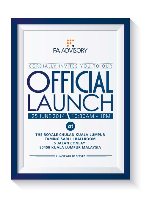 Official Launch Invite on Behance Official Invitation Card Design, Office Opening Invitation Card Design, Store Launch Invite, Launch Invitation, Business Events Invitation, Event Invitation Design, Dental Posters, Open House Invitation, Scheduling App