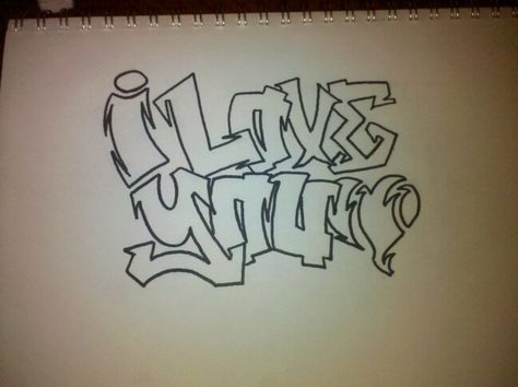 Graffiti Graffiti Drawing Ideas Words, I Love You Graffiti Drawings, Old Fashion Letters, Graffiti Words Ideas, Cool Graffiti Art Drawings, Graffiti Style Art To Draw, Graffiti Drawing Sketches, Amp Drawing, Graffiti Drawings