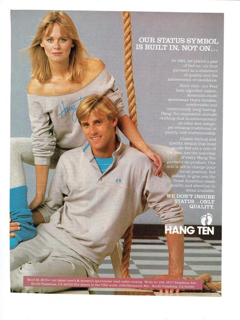 90s Female Fashion, 80s Fashion Men, Fashion 1980s, Status Symbol, Attitude Clothing, 1980's Fashion, 80's Fashion, Fashion 80s, Hang Ten