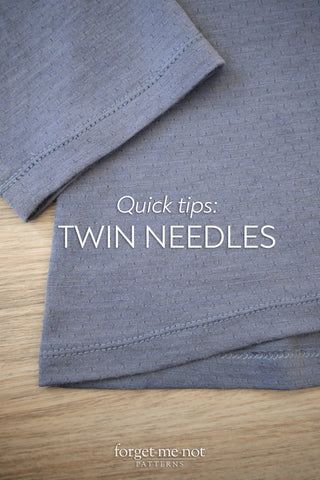 Tips for your twin needle - Forget-me-not Patterns Twin Needle Sewing, Sewing Machine Tips, Sewing Hems, Sewing Knits, Sewing Tricks, Sewing Tips And Tricks, Sewing School, Sewing Needles, Sewing Leather