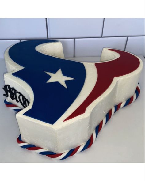 Houston Texans Cake, Football Team Snacks, Texans Cake, Nfl Cake, Team Snacks, Texas Theme, Texans Football, Texas Football, Specialty Cake