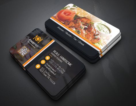 Restaurant Business Card on Behance Food Business Card, Clean Business Card, Restaurant Business Cards, Business Card Design Templates, Visiting Card Design, Restaurant Business, Cleaning Business Cards, Creative Photoshop, Corporate Business Card