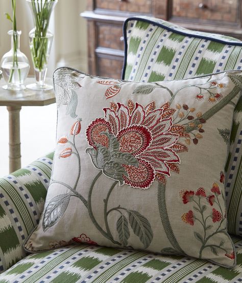 Embroidery Khaka, Bedsheets Designs, Mughal Design, Annie Sloan Paint Colors, Cushion Inspiration, Embellished Pillows, Curtains Classic, Embroidered Pillows, Valley Of Flowers