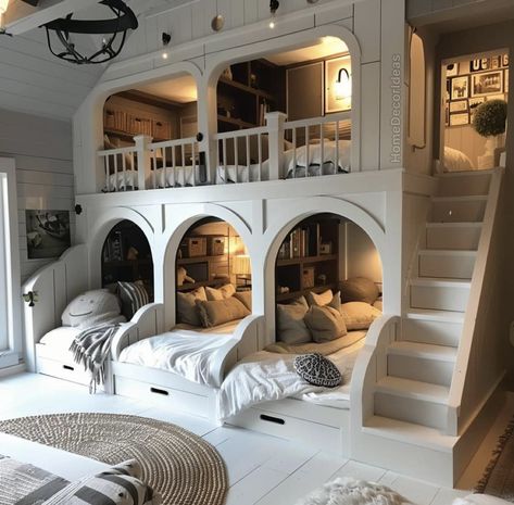 Cool Rooms In Houses, Two Story Bedroom, Bunk Bed Designs Small Bedrooms, Unique House Ideas, Dream Home Bedroom, Dog Bedrooms, Dream Bedroom Cozy, Flex Space Ideas, Kid Bedroom Ideas