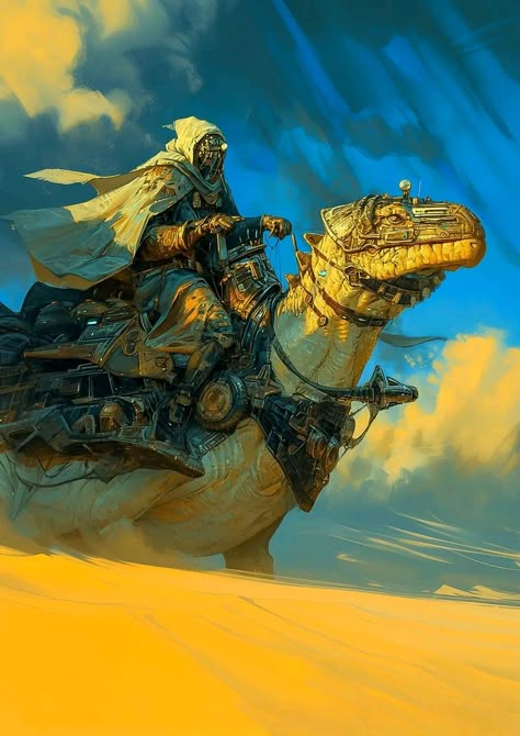 # **A desert shadow, on Regulus A 27. They were the ones who defeated the Dominion army in 5928 T.U.** Desert Caravan Fantasy Art, Desert Sci Fi, Desert Dnd, Desert Explorer, Desert Caravan, Spaceship Craft, Desert Punk, Hex Map, Fantasy Desert