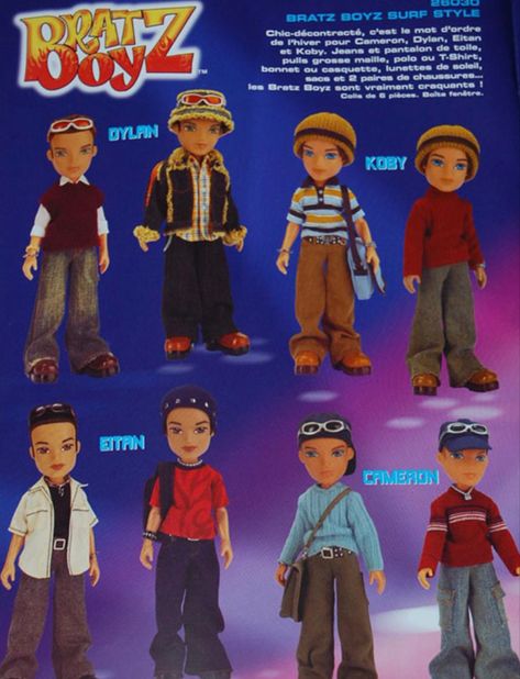 Bratz Doll Outfits Men, Male Bratz Outfits, Men Bratz Outfit, Male Bratz, 2000s Dolls, Bratz Boys Outfit, Male Bratz Doll, Bratz Boyz Outfit, Bratz Boy