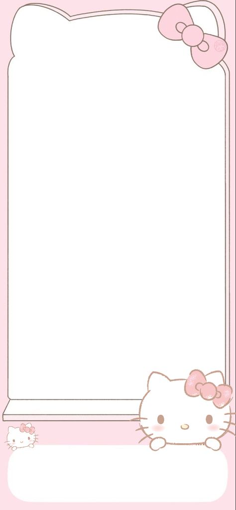 Iphone Wallpaper With Border, Hello Kitty Small Widget, Hello Kitty Home Screen Wallpaper, Pink Background Hello Kitty, Hello Kitty Homescreen Wallpaper, Hello Kitty Bow Wallpaper, Sanrio Pink Wallpaper, Homescreen Hello Kitty, Sanrio Home Screen