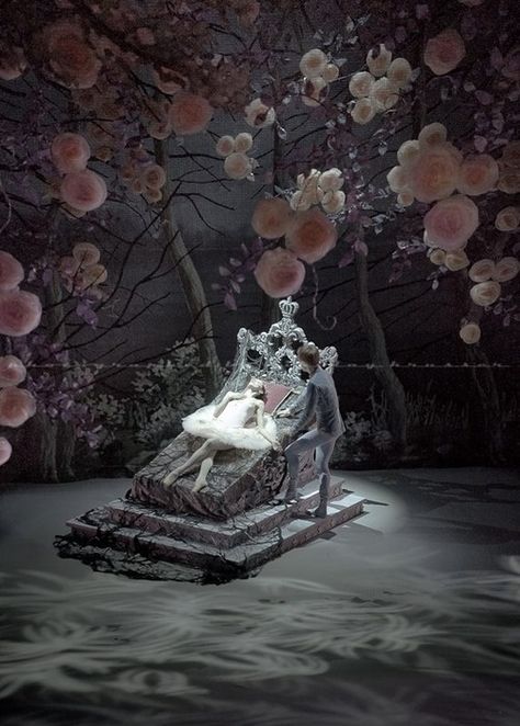 Lovely set! The Sleeping Beauty, Mikhailovsky Ballet. Photo by Nikolay Krusser Sleeping Beauty Ballet, Theatre Inspiration, The Sleeping Beauty, Set Design Theatre, Theatre Design, Scenic Art, Showroom Design, Midsummer Nights Dream, Theatre Set