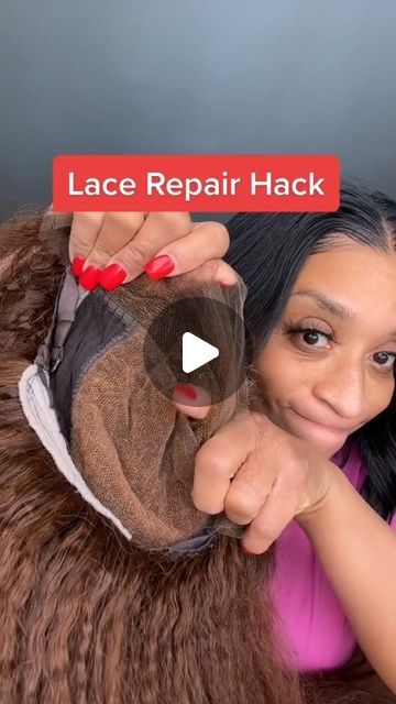 𝐒𝐨𝐠𝐨𝐨𝐝𝐡𝐚𝐢𝐫® Human Hair Lace Wig on Instagram: "Lace repair hack😍 🛒DM for wig link or check my page to shop * 👑Spring Sale.🔥 20% off all site🔥 * 👑ʟɪᴍɪᴛ ᴛɪᴍᴇ& ǫᴜᴀɴᴛɪᴛʏ 50% ᴏғғ sᴘᴇᴄɪᴀʟ sᴀʟᴇ ᴏɴʟɪɴᴇ ɴᴏᴡ . -------------------------- 🎀Get your dream hair with our customized wigs and extensions!  Website: www.sogoodhair.com  Pls follow Cr:  thehairdiagram,thanks!!!!!  #humanhairwigs #weaves #sewins #silkpress #closuresewin #lacefrontal #lacewigs #wigs #blackgirlmagic #lacefrontwigs #lacefrontalsewin #naturalsewin #lacefrontalwigs #blackhairmag #wigunits #quickweaves #bobwigs #wigsforblackwomen #meltdown #gluelesswigs #hairbundle #hdlacefrontals #babyhair #hdlacewigs #laceclosures #laceclosureweave #frontalslay" How To Fix Lace Frontal Wig, Reinstall Old Lace Wig, Wig Repair, Customized Wigs, Wig Tips, Natural Sew In, Diy Hair Wig, Crochet Wig, Quick Weave Hairstyles