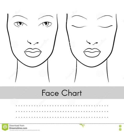 Blank Face Chart, Makeup Diagram, Face Chart Makeup, Mac Face Charts, Blank Face, Face Charts, Face Template, Artist Makeup, Makeup Face Charts