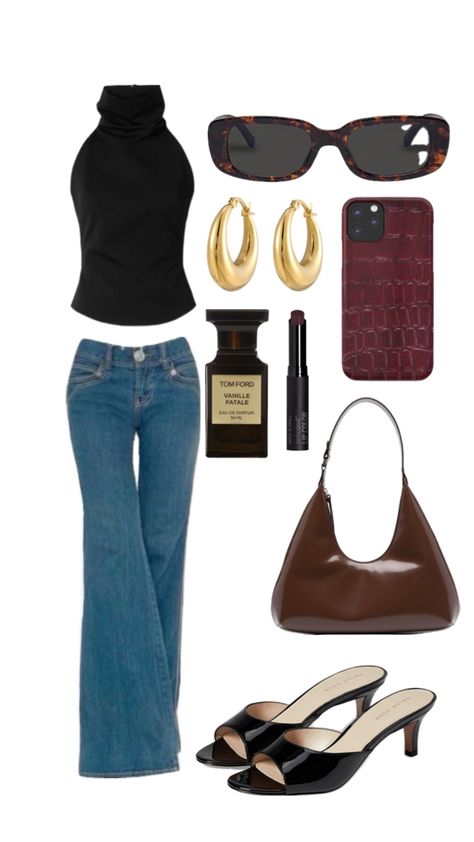 Zara Chic Outfit, Mobwife Outfit Ideas, No Effort Outfits, Jean Date Outfit, Date Night Outfit Classy Casual, Sade Inspired Outfit, Fall Fit Inspo Aesthetic, Going Out Outfits With Jeans, Date Night Beauty Outfit