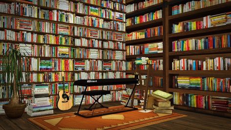 6500 Followers Gift 1.  Lunasims's Bookshelf, its my old conversions and i just put @riekus13 books recolors ( 4 Meshes bookshelves including very low height, low, medium and high with 12 Swatches... Sims 4 Cc Bookshelves, Sims 4 Bookshelf, Ts4 Builds, Glass Bookshelves, Mirror Room Divider, Eames House Bird, Eames House, Cc Furniture, The Sims 4 Download