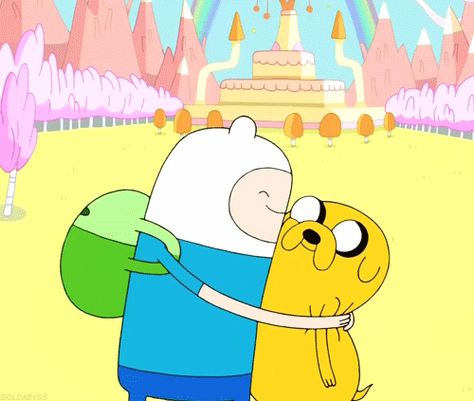 finn and jack Adventure Time Gif, Favelas Brazil, Jake Adventure Time, Hug Gif, Finn Jake, Adventure Time Finn, Finn The Human, Jake The Dogs, Adventure Time Art